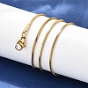 304 Stainless Steel Snake Chain Necklace Making STAS-P045-18G-2