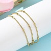 304 Stainless Steel Snake Chain Bracelets for Women BJEW-U019-04G-04-3