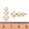 Brass Micro Pave Cubic Zirconia Pendants X1-KK-N261-118A-G-3