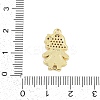 Brass Micro Pave Clear Cubic Zirconia Girl Connector Charms KK-I723-22G-3