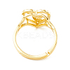 Real 18K Gold Plated Brass Alphabet Adjustable Rings RJEW-M139-18T-3