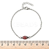 304 Stainless Steel Enamel Link Bracelets BJEW-K226-17B-P-4