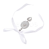 Alloy Oval Wedding Bouquet Pendant Decorations HJEW-JM02794-5