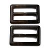 Rectangle Shape Resin Buckle Clasps RESI-WH0035-25A-04-1