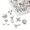 48Pcs 12 Styles Tibetan Style Alloy Pendants TIBE-FP0001-15-2