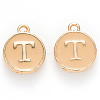 Golden Plated Alloy Enamel Charms X-ENAM-S118-06T-1
