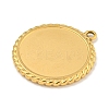 Ion Plating(IP) 304 Stainless Steel Pendants Cabochon Settings STAS-A099-04G-2