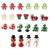 44pcs 10 style Christmas Handmade Lampwork Beads LAMP-TA0001-16-1