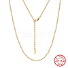 925 Sterling Silver Figaro Chain Necklaces for Women NJEW-H048-05G-3