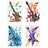 4Pcs 4 Styles PET Hollow Out Drawing Painting Stencils DIY-WH0394-0078-1