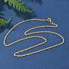 Brass Singapore Chain Necklaces for Women Men NJEW-Z068-13G-1