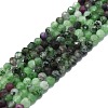 Natural Ruby in Zoisite Beads Strands G-P457-A01-29-1