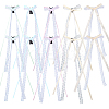 10Pcs 5 Colors  Polyester Resin Bowknot Hair Clips PHAR-CN0001-05-1
