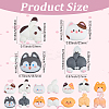 64Pcs 14 Styles Animal Theme Opaque Resin Cabochons CRES-SC0003-20-2