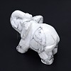 Howlite 3D Elephant Home Display Decorations G-A137-B01-03-3