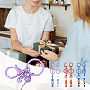 5Pcs Alloy and Brass Bar Beadable Keychain for Jewelry Making DIY Crafts DIY-SW0001-15C-8