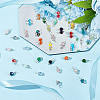 180Pcs 9 Colors Electroplate Glass Pendants PALLOY-GO00004-4
