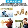 Brass Grooved Bullet Shape Weights Fishing Sinkers KK-FH0001-40G-5