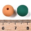 Rubberized Style Imitated Silicone Acrylic Beads MACR-T048-01C-01-3