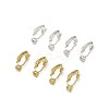 Brass Clip-on Earring Converters Findings KK-TA0007-21-2