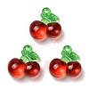 Transparent Resin Fruit Pendants RESI-C041-01-1