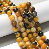 Natural Agate Beads Strands G-NH0001-G07-01-2
