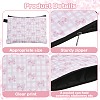 4Pcs 4 Styles Rectangle with Bowknot Printed Polyester Cosmetic Zipper Pouches ABAG-SP0001-51A-6