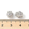 Brass Micro Pave Cubic Zirconia European Beads KK-U067-07P-3