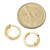 Brass Micro Pave Clear Cubic Zirconia Hoop Earrings EJEW-C122-03G-5