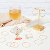 100Pcs 316 Surgical Stainless Steel Wine Glass Charms Rings STAS-UN0046-80-3