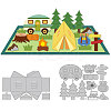 Camping Theme Carbon Steel Cutting Dies Stencils DIY-WH0309-2326-1
