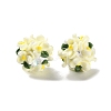 Luminous Polymer Clay Rhinestone Floral Ball Beads CLAY-U002-01B-4