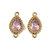 Ion Plating(IP) 304 Stainless Steel Cubic Zirconia Teardrop Links Connector Charms STAS-K256-23G-02-1