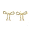 Brass Cubic Zirconia Stud Earrings for Women EJEW-S217-B04-1
