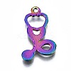 Rainbow Color Alloy Pendants PALLOY-S180-194-NR-3