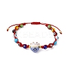 Adjustable Lanmpword Evil Eye Braided Bead Bracelet BJEW-JB11059-02-1