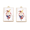 Rack Plating Alloy Enamel Pendants LS-ENAM-N056-392D-KCG-1