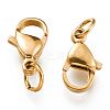 Ion Plating(IP) 304 Stainless Steel Lobster Claw Clasps LS-X-STAS-G240-01D-G-3
