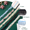 25 Yards 5 Colors Double Tiers Pleated Chiffon Polyester Ribbons ORIB-CW0001-01-5