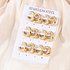 202 Stainless Steel Huggie Hoop Earrings X-EJEW-O087-08C-G-3