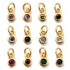 Brass Pave Cubic Zirconia Charms KK-A266-45G-1