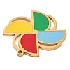 304 Stainless Steel Enamel Pendants LS-STAS-M076-06G-2