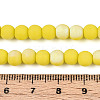 Frosted Opaque Glass Beads Strands GLAA-T032-P6mm-MBB16-4