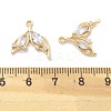 Brass Micro Pave Cubic Zirconia Pendants KK-B134-39G-3