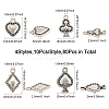 80Pcs 4 Style Tibetan Style Alloy Pendants FIND-CA0007-44-2