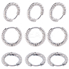 24Pcs 303 Stainless Steel Textured Hoop Earrings for Women EJEW-SC0001-78-1