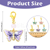 10Pcs 5 Colors Alloy Enamel Pendant Decorations HJEW-YW00459-2