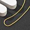 Brass Sterling Silver Chains Necklaces for Women NJEW-D302-25G-2