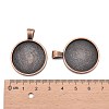 Tibetan Style Alloy Pendant Cabochon Settings TIBE-R295-055R-FF-3