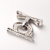 Brass Micro Pave Cubic Zirconia Fold Over Clasps ZIRC-M045-P-RS-2